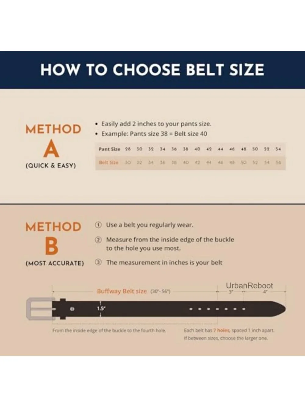 Men's Full Grain Leather Belt - 1.5